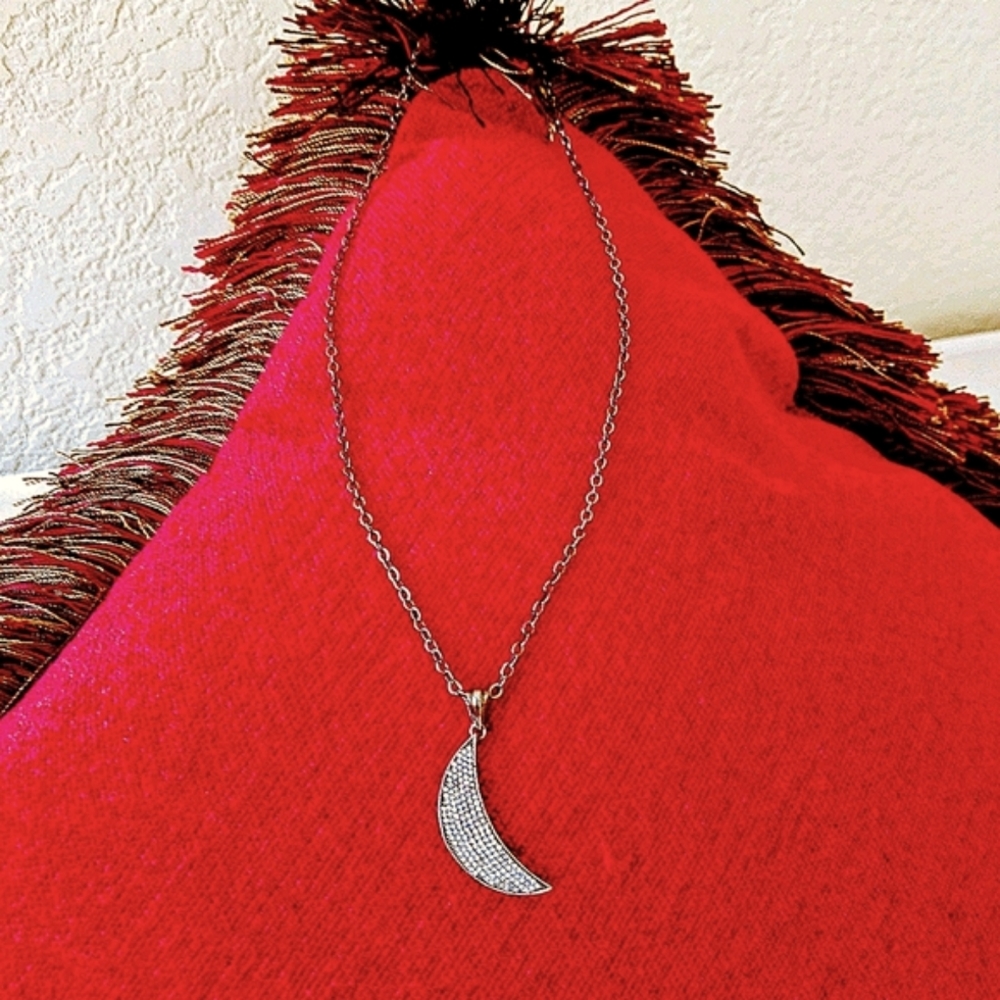 LUNA MOON OXIDIZED STERLING SILVER NECKLACE